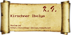 Kirschner Ibolya névjegykártya